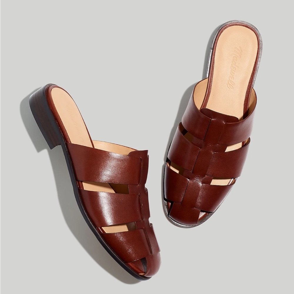 Madewell Dickson Fisherman Mule in Apple Butter